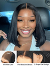 Premium Synthetic Collection Pre Bleached Wear Go Wigs Straight Wig